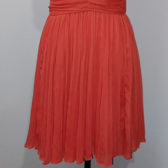 Fall Orange Chiffon Dress - Picture 5 of 10